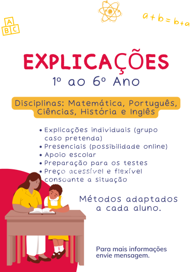 Explicações do 1º ao 6º ano