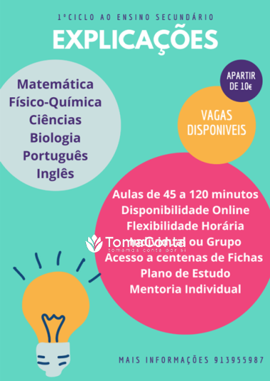 Explicadora de 7º ao Ensino Superior