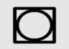 símbolo etiqueta roupa pode secar na máquina (quadrado com um círculo dentro)