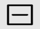 símbolo etiqueta roupa secar na horizontal sem torcer (retângulo com linha horizontal no interior)